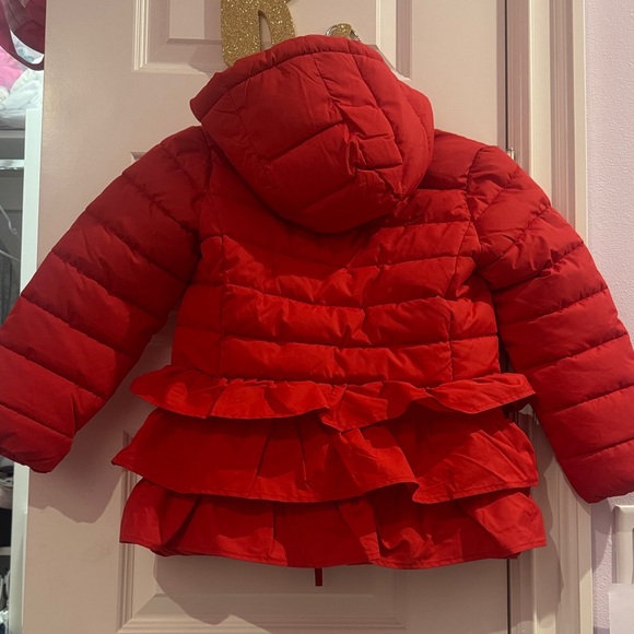 Gymboree Red Puffer Jacket with Ruffles - Picture 2 of 4